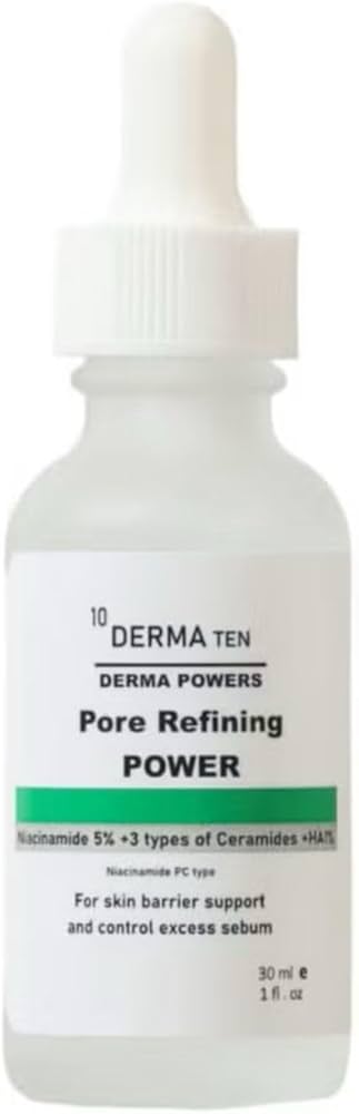 Derma10 Pore refining power serum Niacinamide 5% + HA +3 types of  ceramides