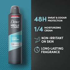 Dove Men + Care Clean Comfort Antiperspirant Spray - 250ml
