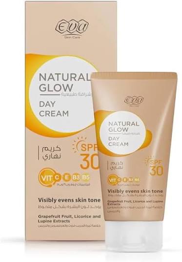Eva Skin Care Natural Glow Day Cream SPF 30 (50g) + Free Facial Wash For Oily Skin