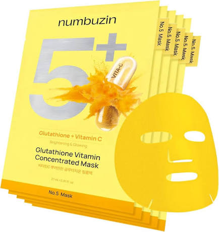 NUMBUZIN GLUTATHIONE + VITAMIN C SHEET MASK