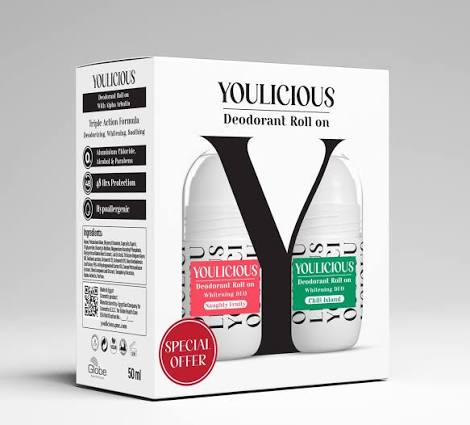 Youlicious Deodorant Roll-on promo (naughty fruity+chill island)