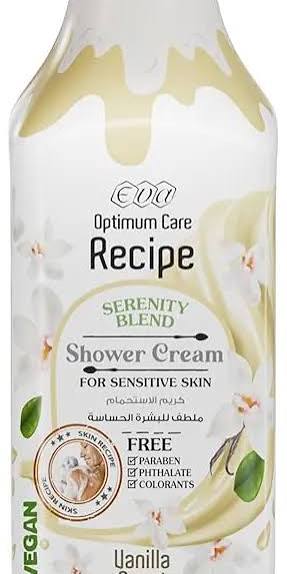 Eva Recipe Shower Cream For Sensitive Skin Vanilla Scent 370 Ml