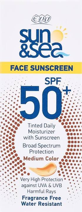 Eva Sun & Sea Tinted Face Sunscreen ( SPF +50 ) 40 Ml