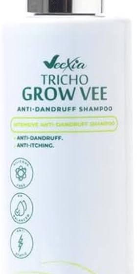Tricho Grow Vee Anti Dandruff Shampoo - Clean & Healthy Scalp for Effective Dandruff Control