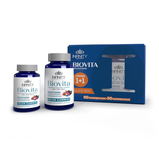 Biovita Advance Multi-vitamin - 60+30 Gummies for nails, skin, & hair - Promopack