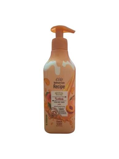 Eva Recipe Lotion For Dry Skin Peach Scent 370 Ml