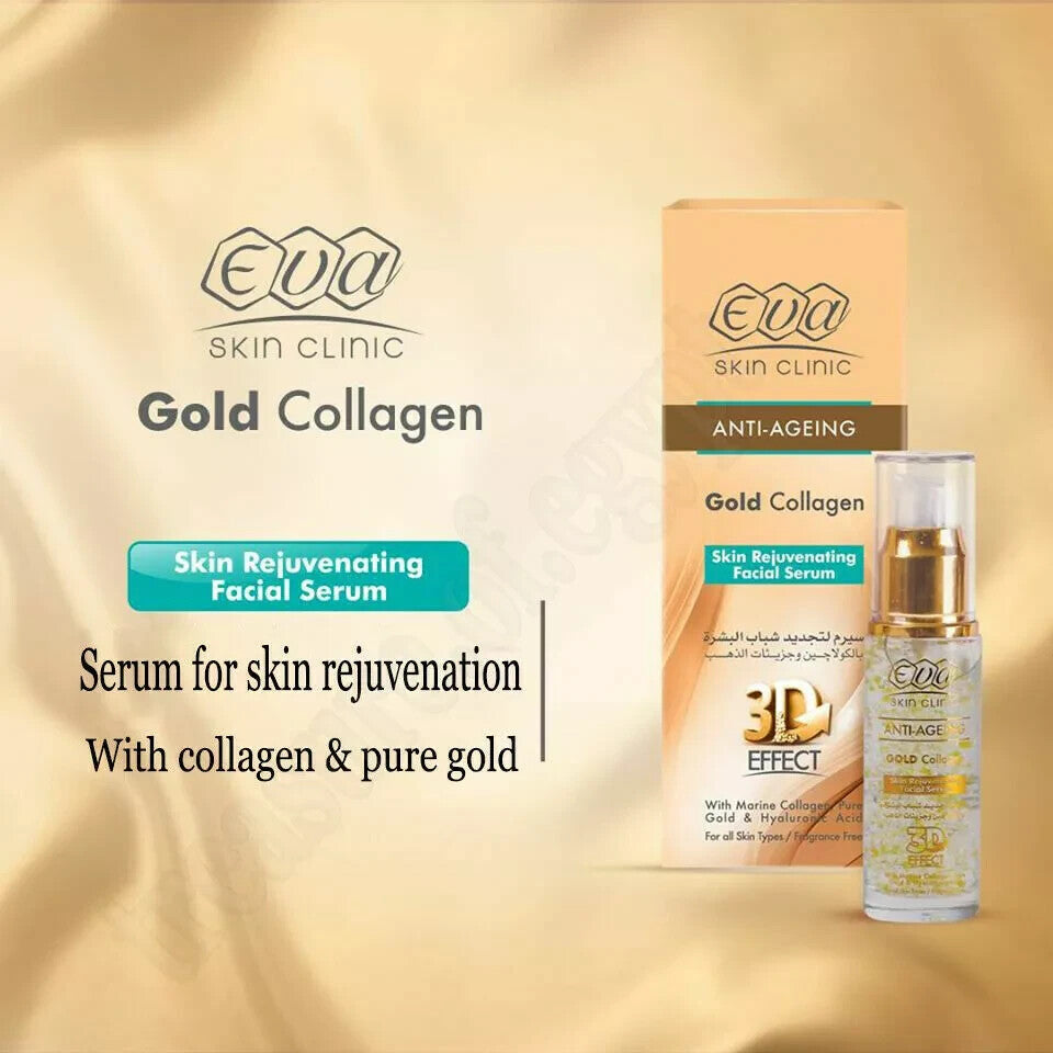 Eva Skin Clinic Anti-Ageing Gold Collagen Skin Rejuvenating Facial Serum 30 Ml